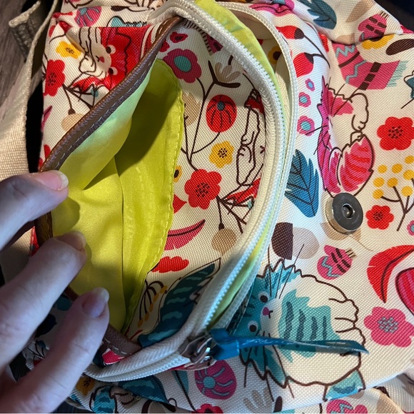 LILY BLOOM Marley Floral Print Backpack in the Love Cats or Playful Garden Cats - Picture 4 of 13